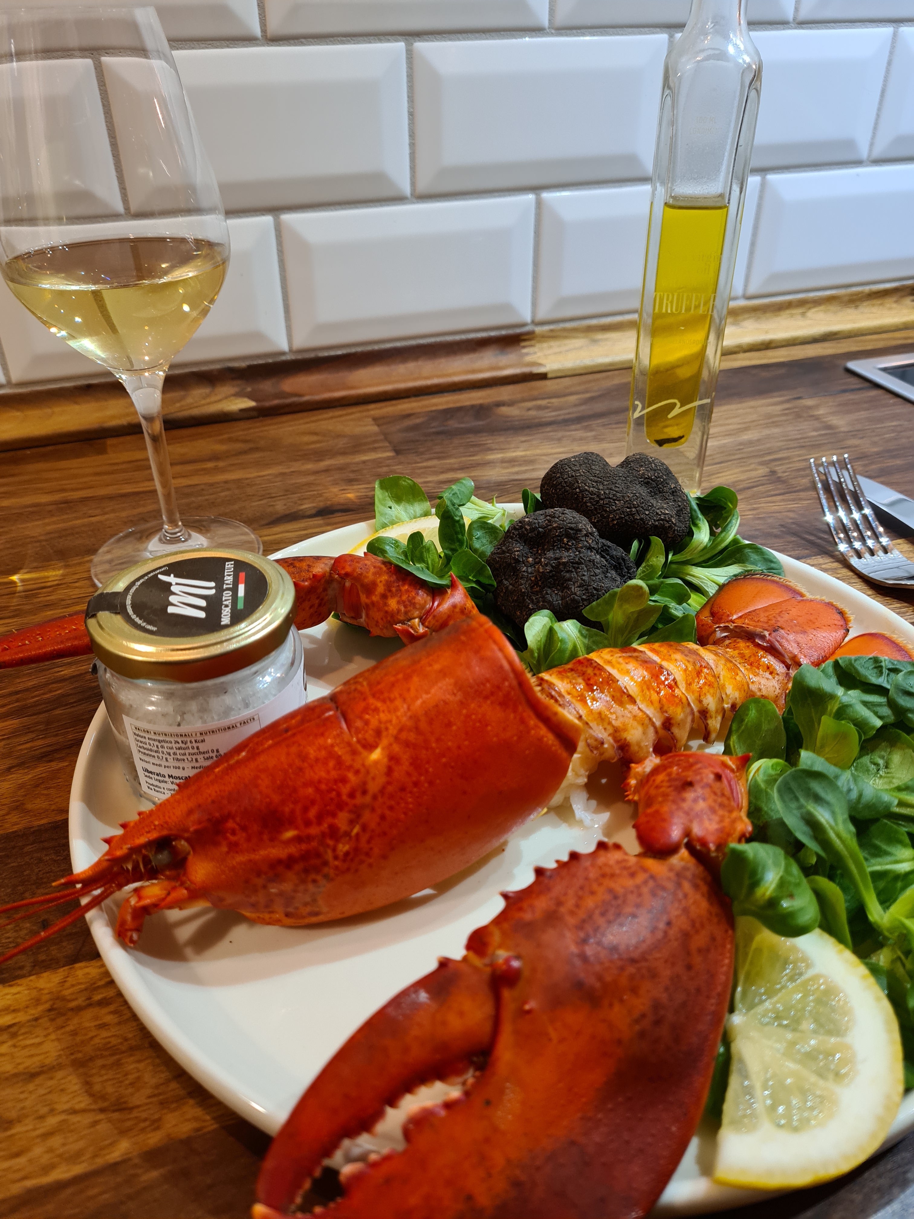 Hummer med trøffel for to